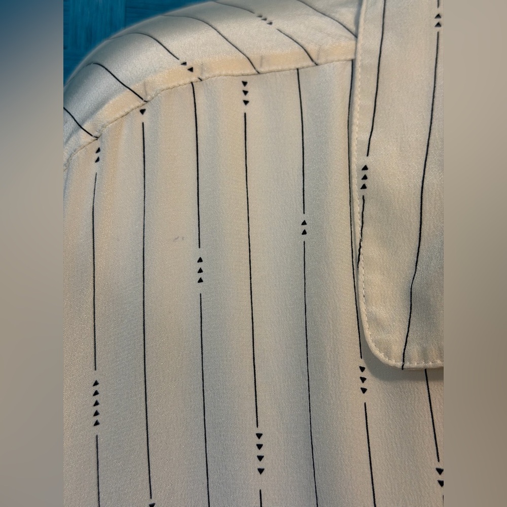 Pendleton Silk Blouse Button Top Flutter Sleeve A… - image 7